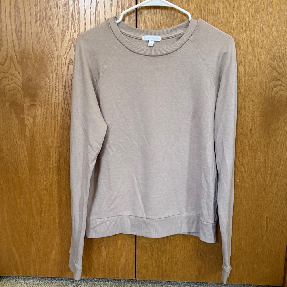 Beyond Yoga Taupe Crewneck Sweatshirt - Women's Lightweight Pullover